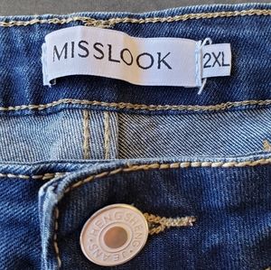 Inlaid Grrr print jeans